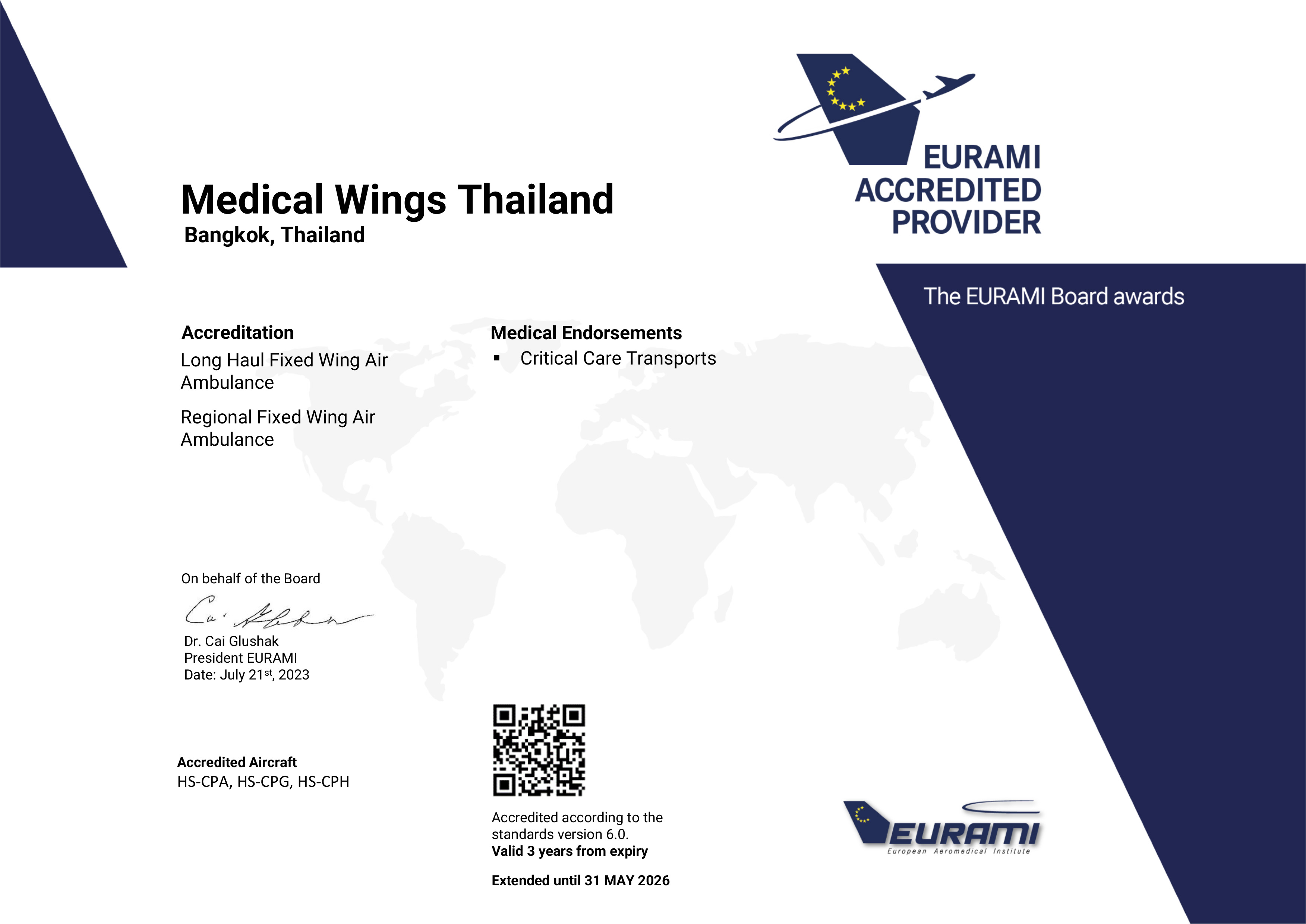 EURAMI Accredited Provider certificate