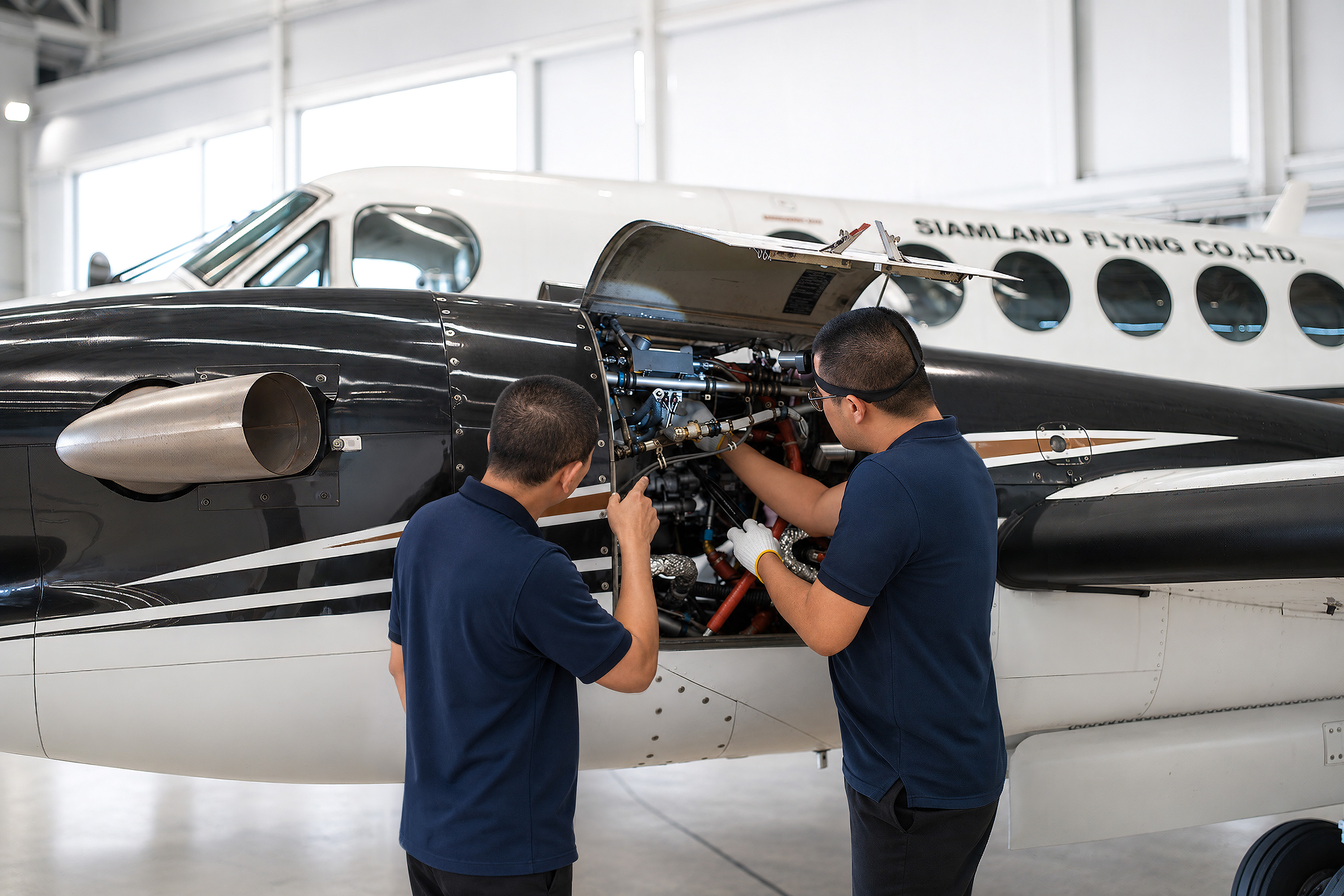 Retouched aircraft detail